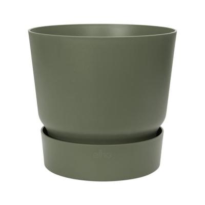 Pot de fleurs rond Greenville - Ø 55 x H 50 cm - Extérieur - Vert