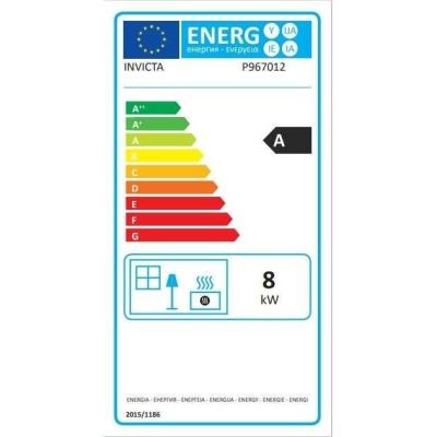 Insert a bûches - INVICTA - Sirocco convection naturemme - 8 KW - En fonte - Bûches 58 cm max