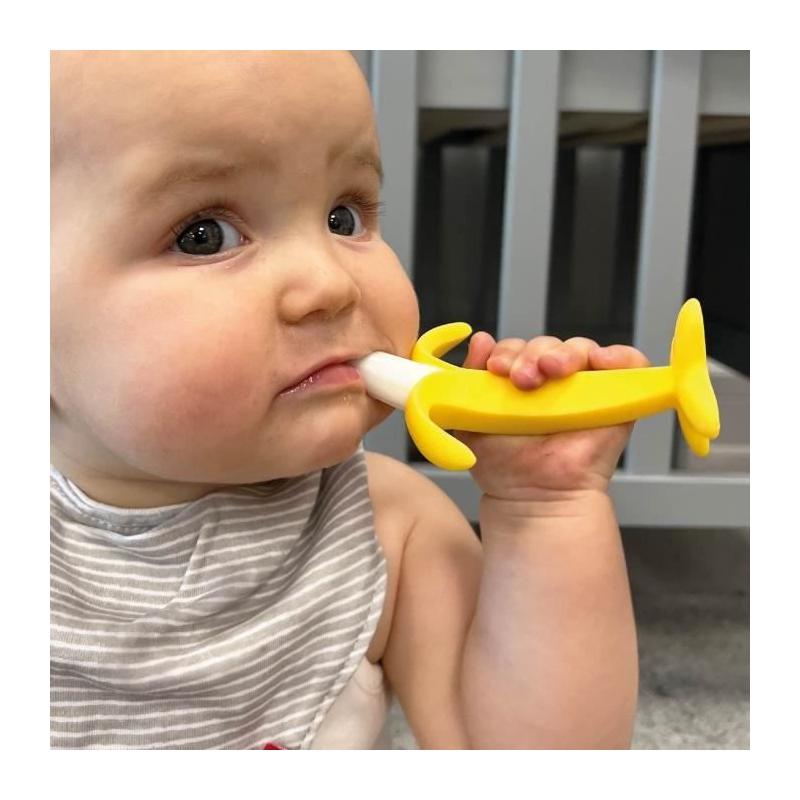 Lot de 2 anneaux de dentition NUBY - Banane et Mais - Silicone - Dès 3 mois