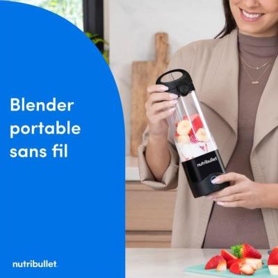 Blender portable - NUTRIBULLET - NBP003B - 100 W - 0,475L - Sans BPA - Noir - Une gourde incluse