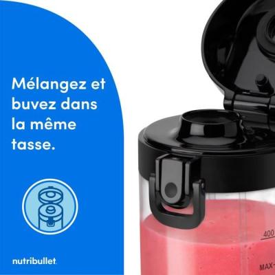 Blender portable - NUTRIBULLET - NBP003B - 100 W - 0,475L - Sans BPA - Noir - Une gourde incluse