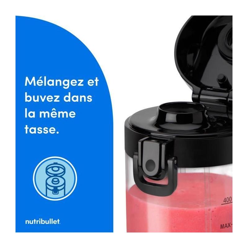 Blender portable - NUTRIBULLET - NBP003B - 100 W - 0,475L - Sans BPA - Noir - Une gourde incluse
