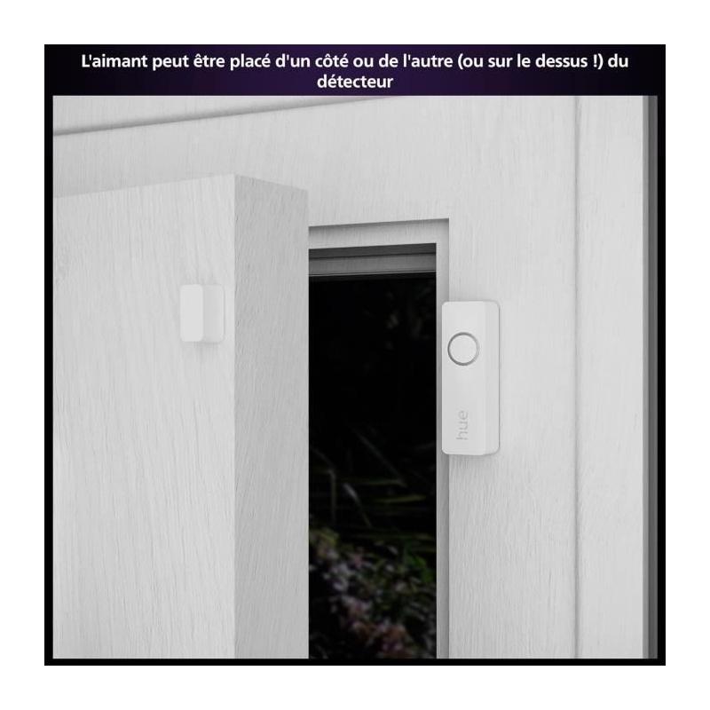 Capteur de contact - Philips Hue - Secure - Installation facile - Contrôle via application - Blanc