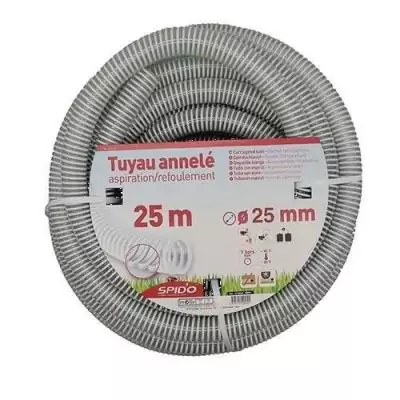 Tuyau en PVC armé SPIDO - Souple à spirales - 25 m - Ø 25 mm