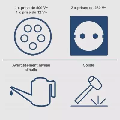 Puissant groupe électrogène 5500W - SG7100x de SCHEPPACH