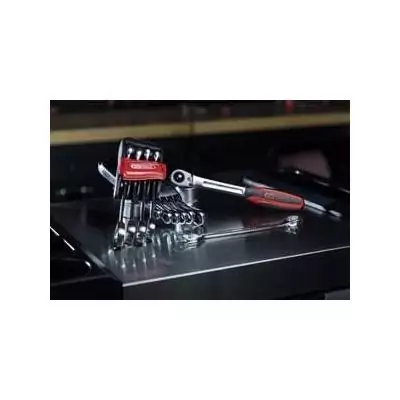 Ensemble de 10 clés mixtes KS TOOLS - Métriques 8 à 19mm - Support inclus