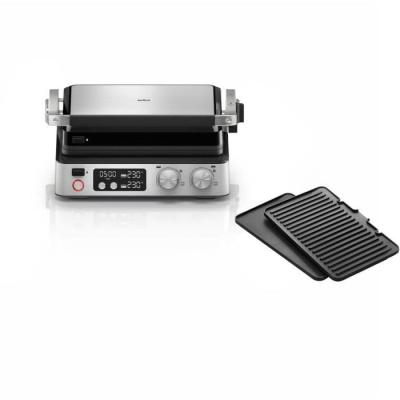 Grill multifonctions - BRAUN - Multi Grill 7 - 2000 W - 3 positions de chauffe - Noir/Acier