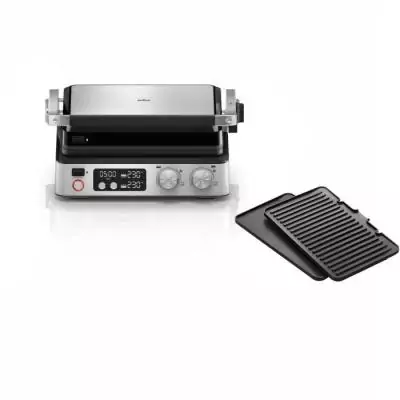 Grill multifonctions - BRAUN - Multi Grill 7 - 2000 W - 3 positions de chauffe - Noir/Acier