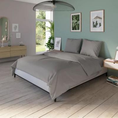 Housse de couette antibactérienne 260x240 cm en coton taupe