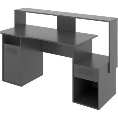 Bureau gaming FOSK Graphite 154 x 62/69 x 85/98 cm