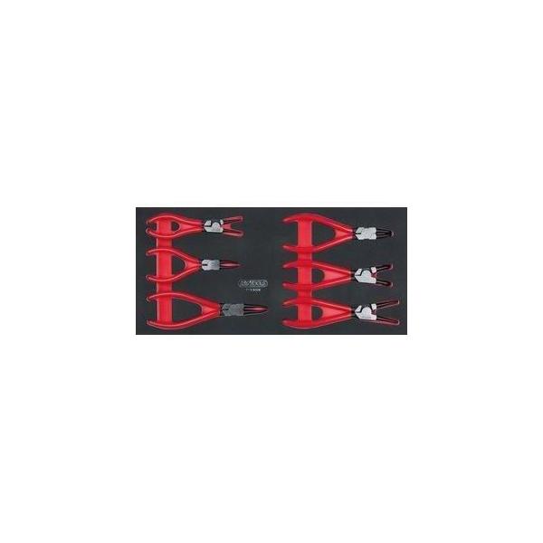 Module de pinces a Circlips - KSTOOLS - 6 pinces - Découpe laser - Mousse imputrescible - A circlip