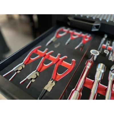 Module de pinces a Circlips - KSTOOLS - 6 pinces - Découpe laser - Mousse imputrescible - A circlip