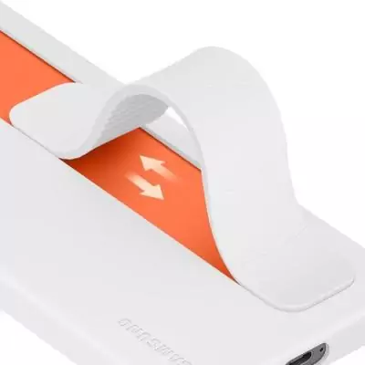 Coque blanche avec lanière et support pour Galaxy S25+