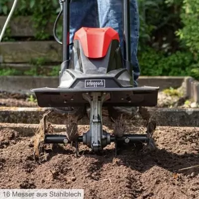 Motobineuse électrique puissante 1050W - Scheppach MTE380