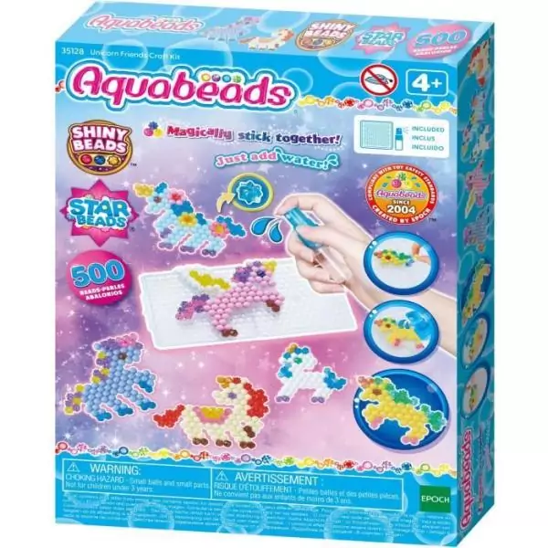 Le Kit des amies licornes - AQUABEADS - 800 perles - Des 4 ans