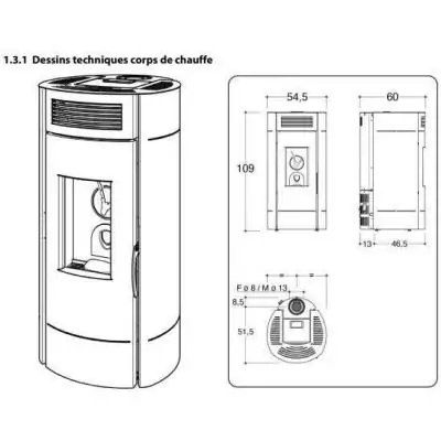 Poêle à granulés INVICTA Lodi 6 Étanche SDC WIFI Noir