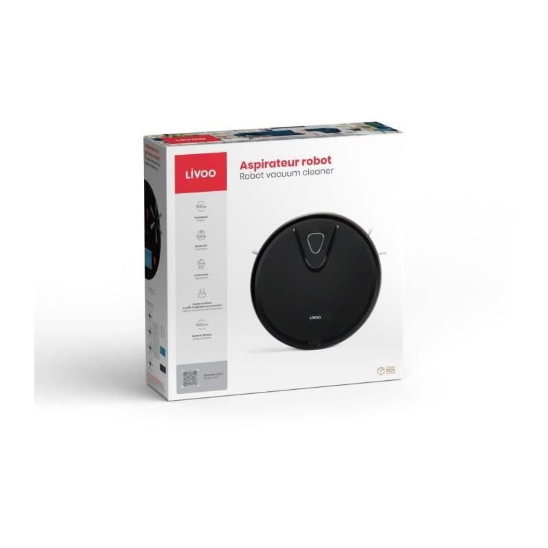 Aspirateur Robot - LIVOO DOH135N - 800 Pa - 70 min - 67 dB - 500 mL - Noir