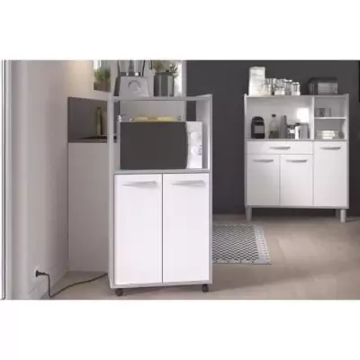 Desserte de cuisine blanc 60cm - Pratique et élégante Desserte de cuisine blanc 60cm - Pratique et élégante