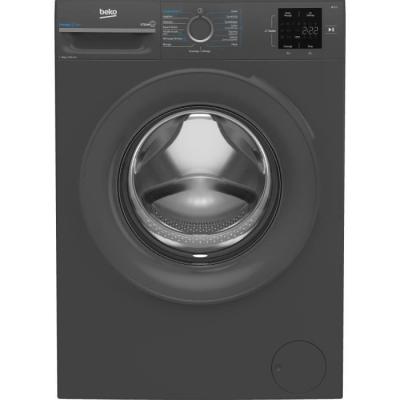 Lave-linge hublot BEKO BM0WU38411FB - 8 kg - Induction - L60cm - 1400 trs/min - Classe A - Anthracite