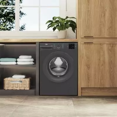 Lave-linge frontal BEKO 8 kg noir - Classe A