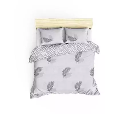 Parure de lit Gris 220x240 + 2 taies 60x60 - Qualité coton/polyester Parure de lit Gris 220x240 + 2 taies 60x60 - Qualité coton/polyester