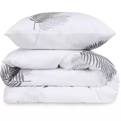 Parure de lit Gris 220x240 + 2 taies 60x60 - Qualité coton/polyester Parure de lit Gris 220x240 + 2 taies 60x60 - Qualité coton/polyester