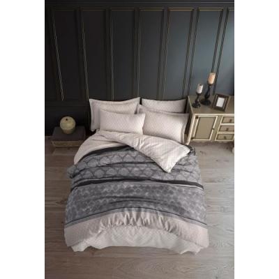 Parure de lit 220x240 Gris - 65% coton - 35% polyester