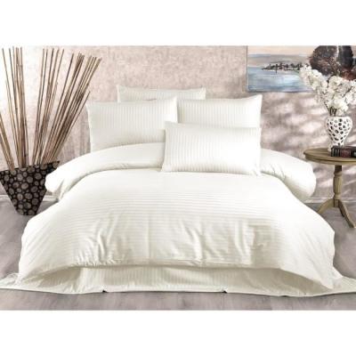 Parure de lit 220x240cm - Creme - 70% polyester, 30% coton