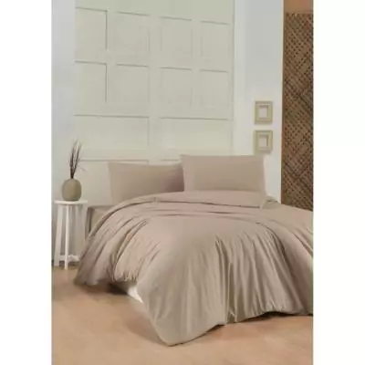 Parure de lit 100% coton renforcé - Beige Parure de lit 100% coton renforcé - Beige