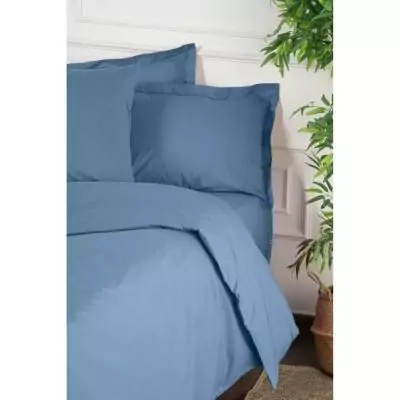 Parure de lit 100% coton renforcé - Bleu
