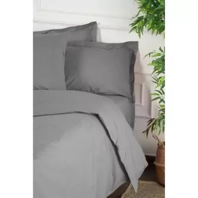 Parure de lit 100% coton renforcé - Gris Parure de lit 100% coton renforcé - Gris