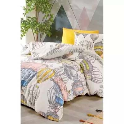 Parure de lit 220x240 cm Moutarde - 100% coton renforcé Parure de lit 220x240 cm Moutarde - 100% coton renforcé