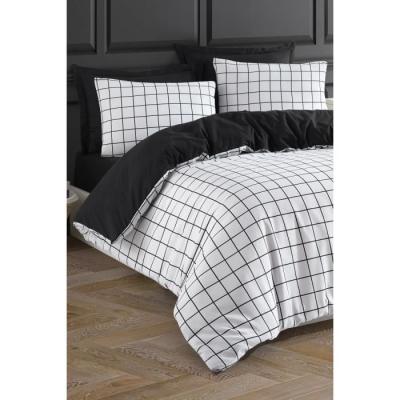 Parure de lit - 1 housse de couette 220 x 240 cm + 2 taies d'oreiller 60 x 60 cm - 65% coton, 35% polyester - Blanc
