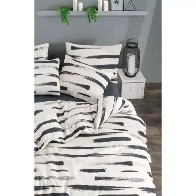 Parure de lit 220x240 cm + 2 taies 60x60 cm - Blanc Parure de lit 220x240 cm + 2 taies 60x60 cm - Blanc