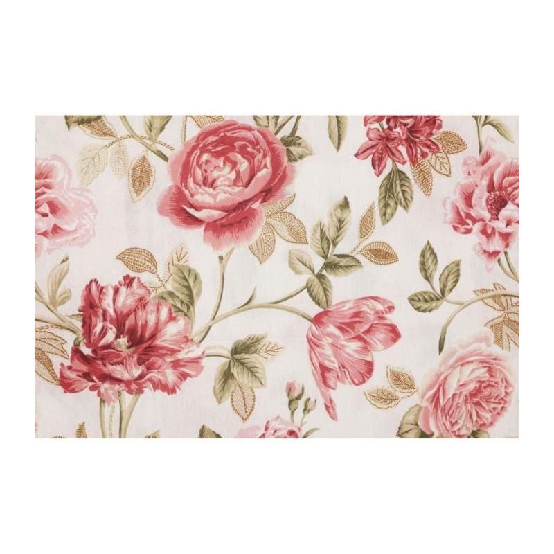 Parure de lit - 1 housse de couette 220 x 240 cm + 2 taies d'oreiller 60 x 60 cm - 65% coton, 35% polyester - Creme