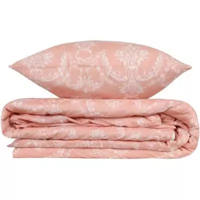 Parure de lit Poudre 220x240cm + 2 taies 60x60cm - Qualité coton/polyester Parure de lit Poudre 220x240cm + 2 taies 60x60cm - Qualité coton/polyester