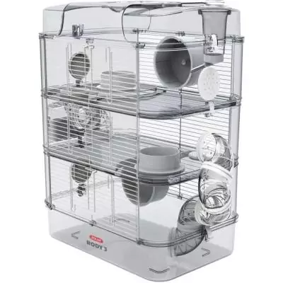 Cage Rody3 trio : l'espace idéal pour hamsters et gerbilles