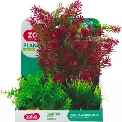 Plantes artificielles pour aquarium - Lot de 7 plantes ZOLUX - Taille M