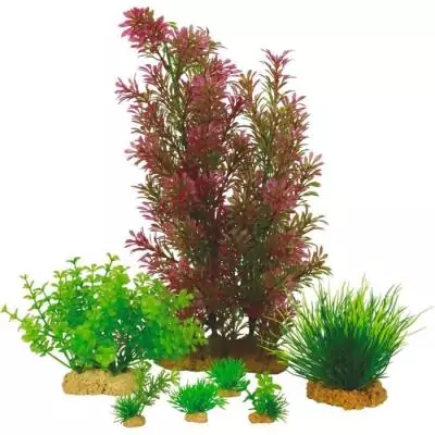 Plantes artificielles pour aquarium - Lot de 7 plantes ZOLUX - Taille M
