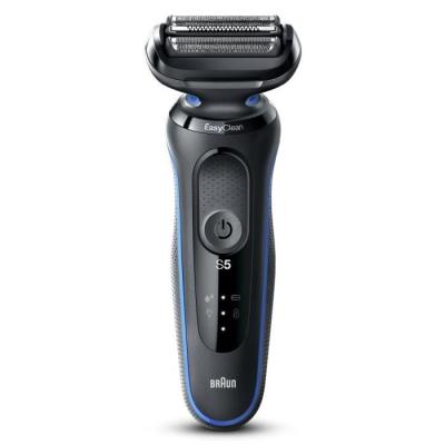 Rasoir électrique - BRAUN - SERIES 5 51-B1000s - 50 min d'autonomie - Noir/Bleu - Tete lavable