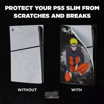Housse Silicone Naruto pour Playstation 5 Slim - Accessoire stylé PS5