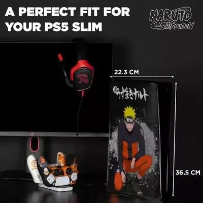 Housse Silicone Naruto pour Playstation 5 Slim - Accessoire stylé PS5