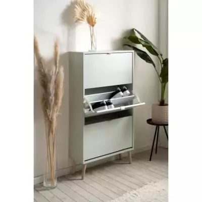 Rangez vos chaussures avec style - Meuble à chaussures VIGO 49A - Vert pastel