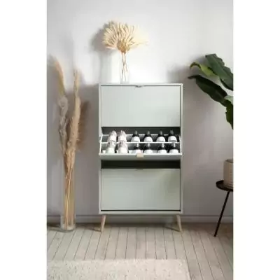 Rangez vos chaussures avec style - Meuble à chaussures VIGO 49A - Vert pastel