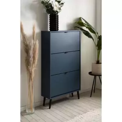 Meuble à chaussures VIGO 49A - Bleu nuit - Design élégant Meuble à chaussures VIGO 49A - Bleu nuit - Design élégant