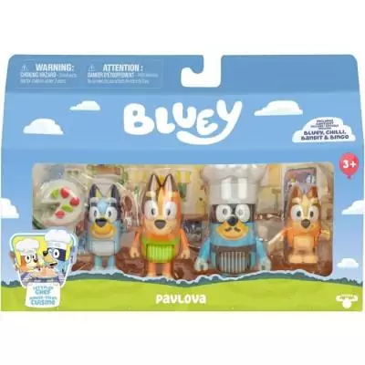 Pack de 4 figurines BLUEY - La famille en cuisine Pack de 4 figurines BLUEY - La famille en cuisine