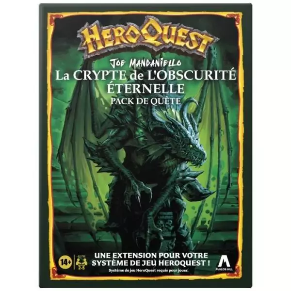 HeroQuest Pack de quete La crypte de l'obscurité éternelle, jeu de rôle, jeu de plateau, systeme de jeu HeroQuest requis, Ava
