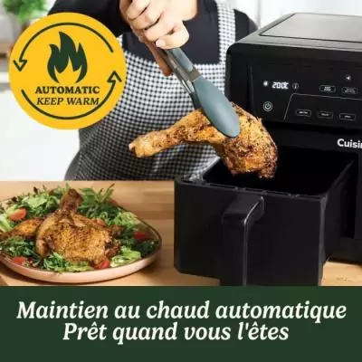 Friteuse sans huile CUISINART - Double cuves - Capacité 10,4L Friteuse sans huile CUISINART - Double cuves - Capacité 10,4L