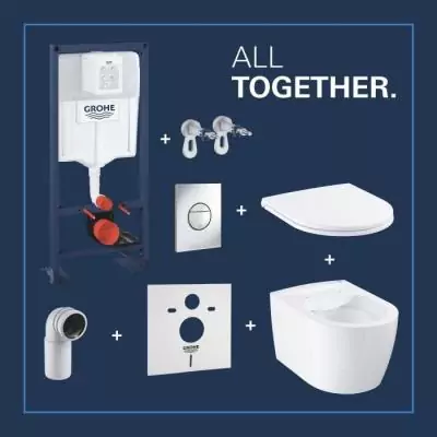 Ensemble GROHE Blanc pour WC - Support 5 en 1