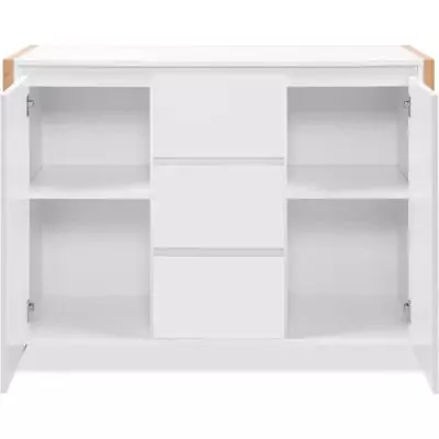 Buffet DENVER Chêne artisan / Blanc 2 portes 3 tiroirs Buffet DENVER Chêne artisan / Blanc 2 portes 3 tiroirs